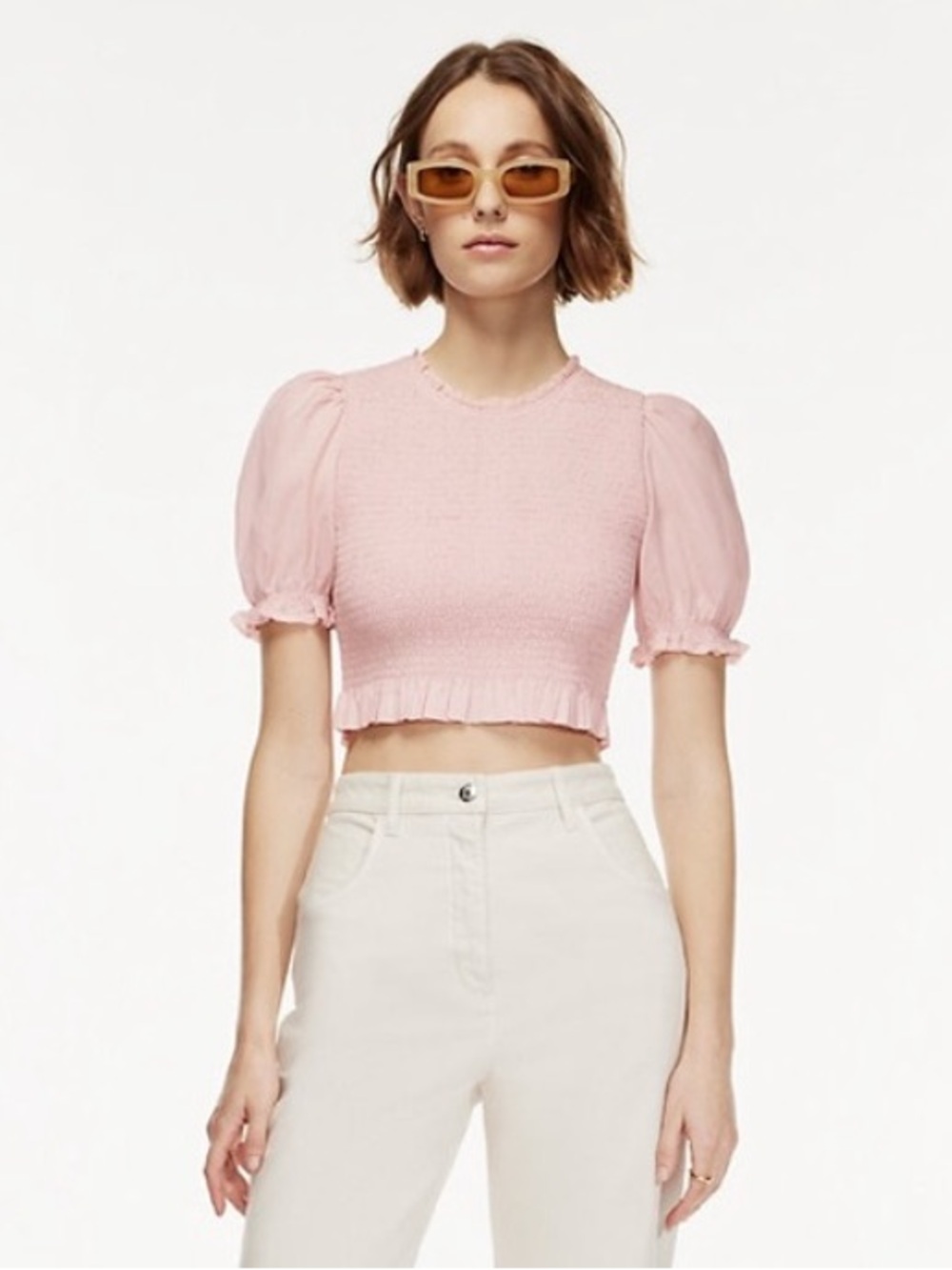 L NEW Aritzia Tempest Short Blouse